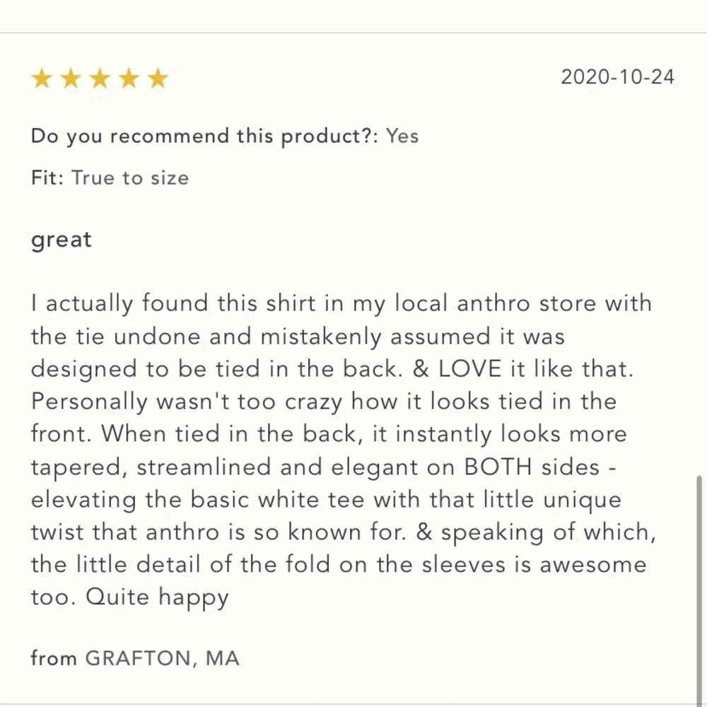 Anthropologie Rosamund Tie-Front Tee Size XS. - Picture 8 of 9